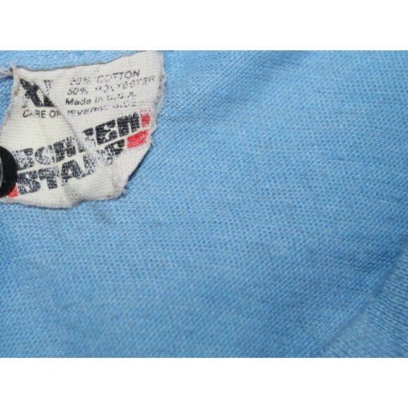 Vintage John Lennon “Bag One” Art Tee Sketch T-Shirt Blue Small USA 70s Beatles - Picture 4 of 8